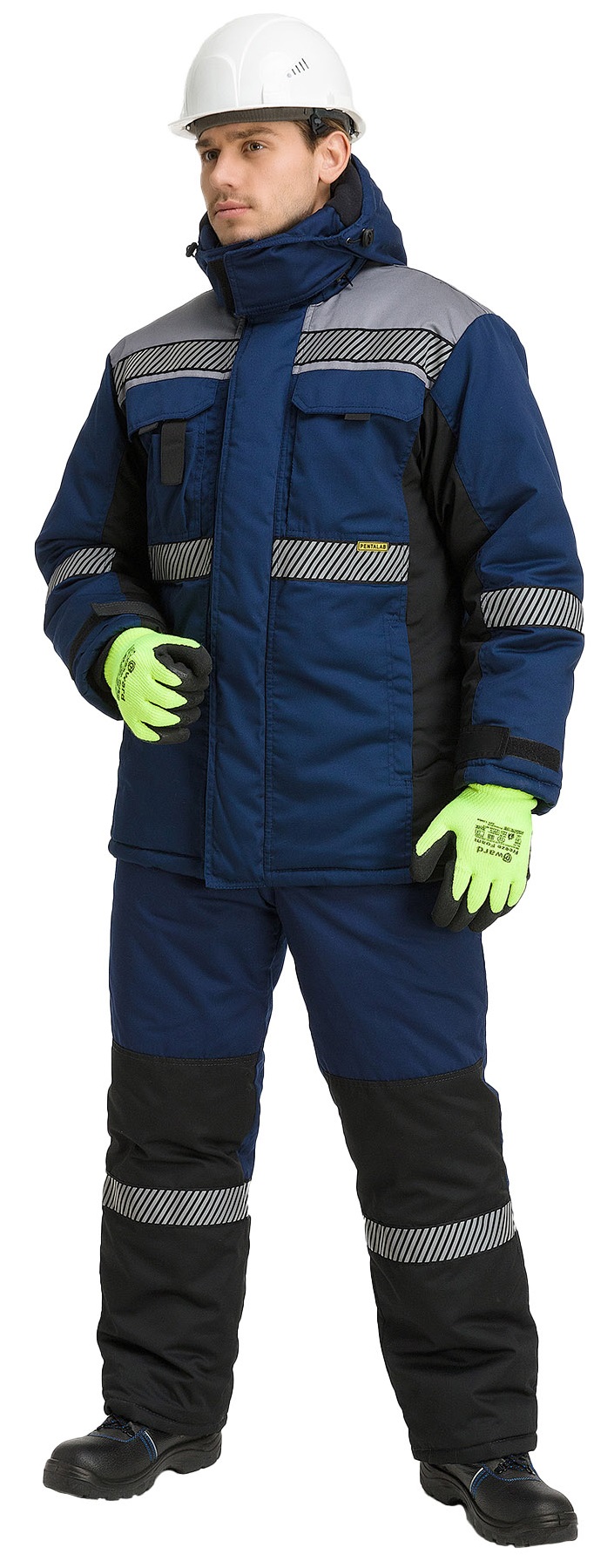 Костюм RONTA KS581 зимний с СОП (т.синий/серый/черный)