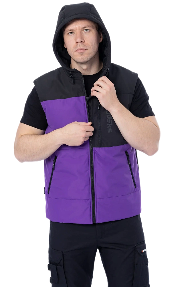 Жилет BRODEKS URBAN KW 133 зимний (фиолетовый/черный)
