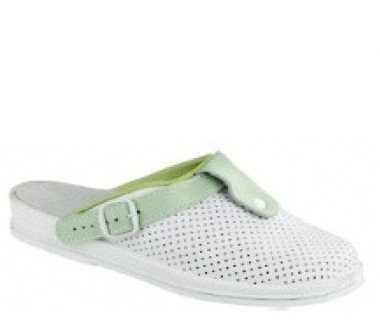 Сабо КОМФОРТ (белые/зеленый)