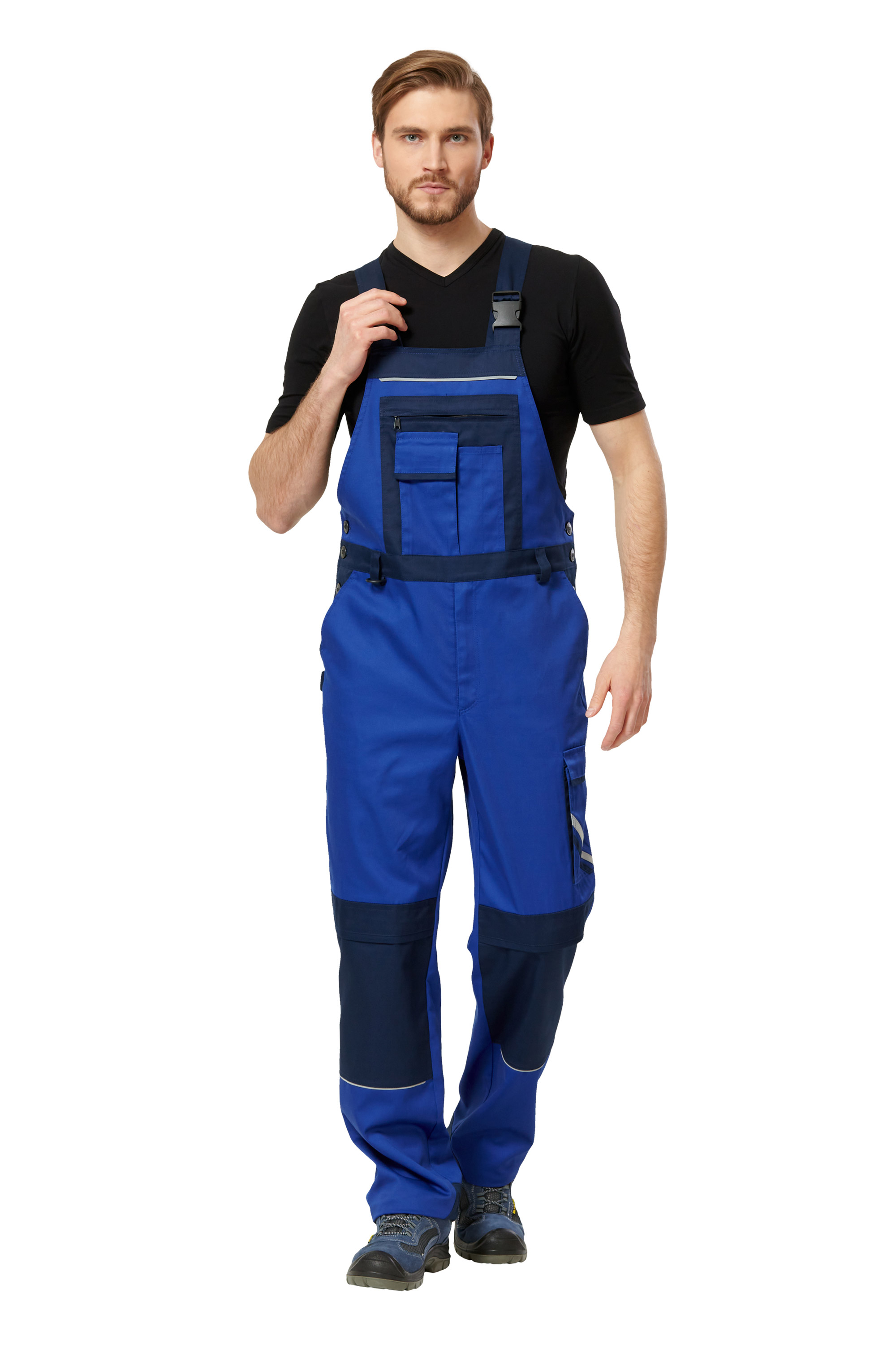 Полукомбинезон МЕГАПОЛИС (василек/т.синий)