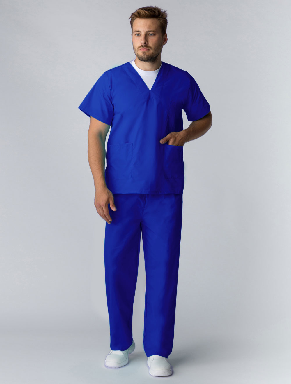 Костюм хирурга с БР (васильковый)
