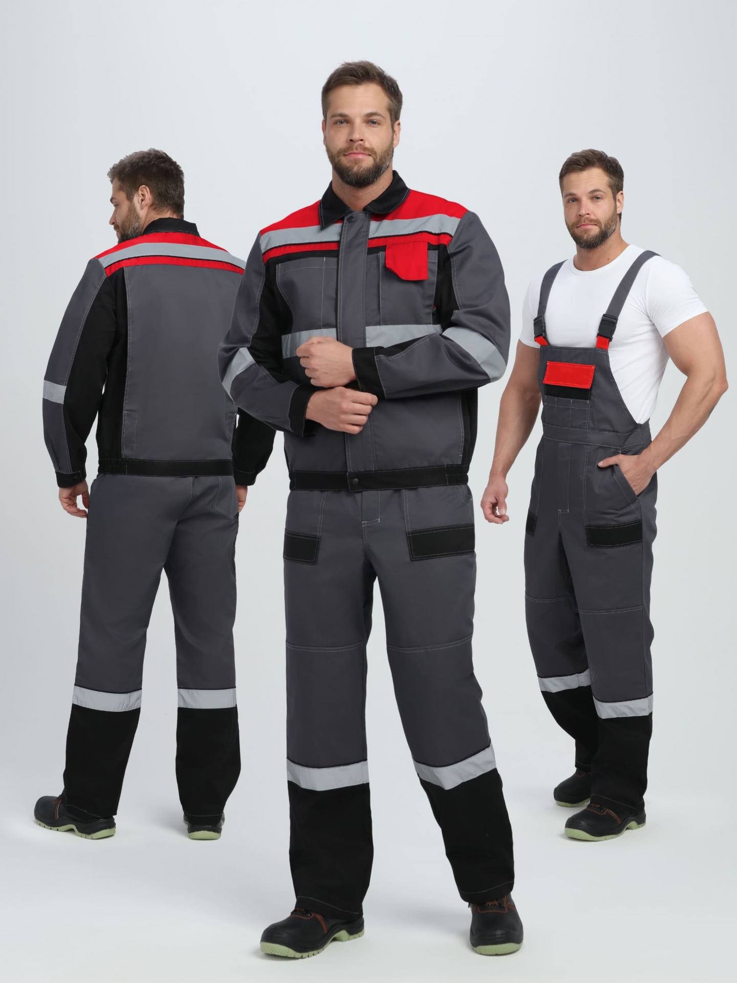 Костюм ВИВАТ-2 ПРЕМИУМ IMP с ПК (т.серый/черный/красный)