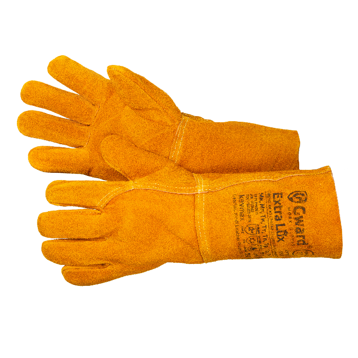 Краги EXTRA LUX из спилка без подкладки (оранжевый)