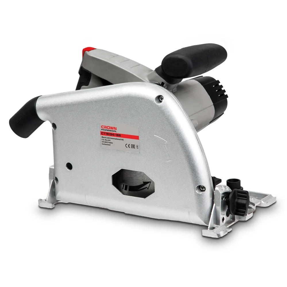 Пила погружная (с направляющей шиной) CROWN CT15134-165 1300Вт 2000-5000об/мин 165мм