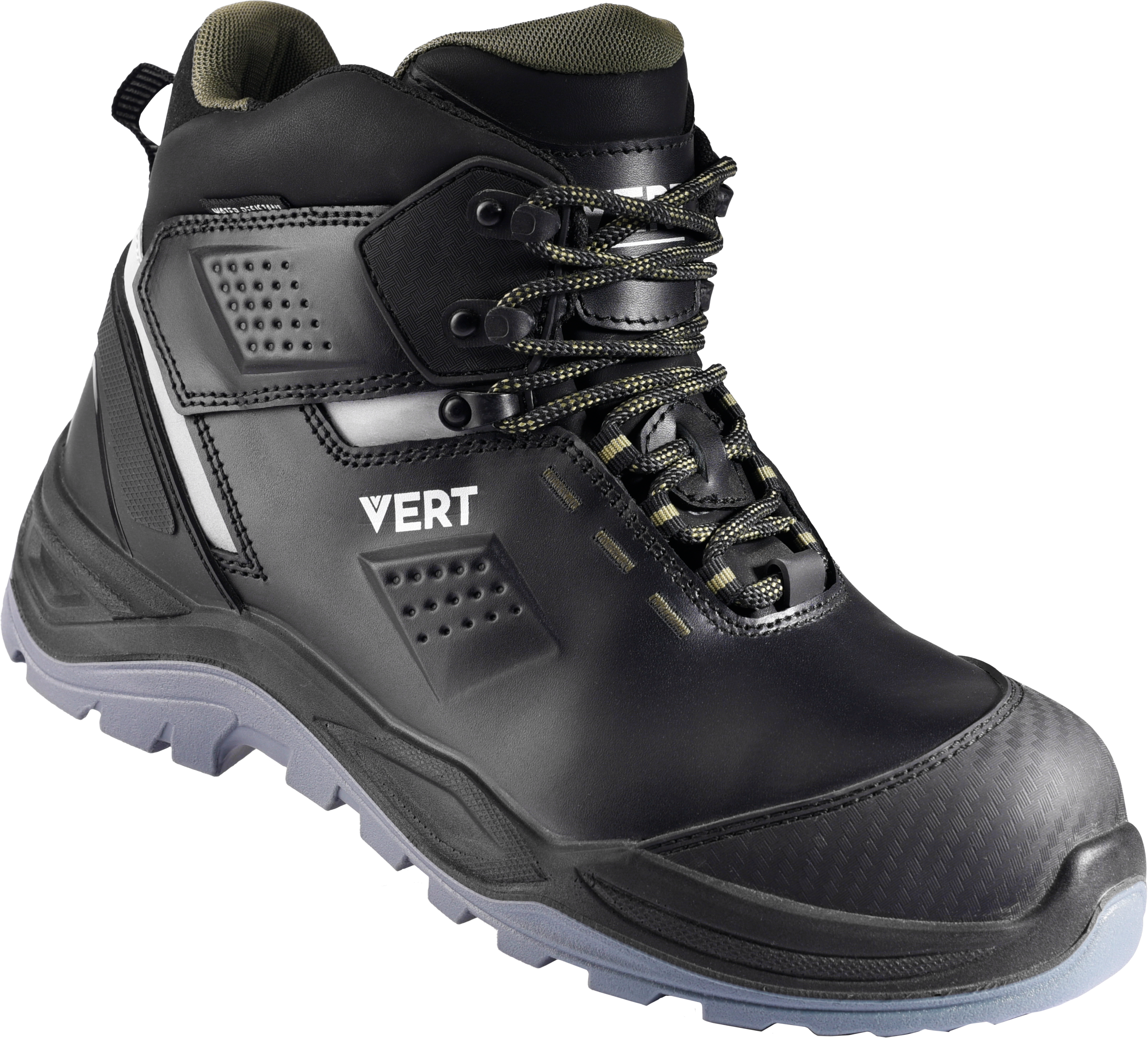 Ботинки VERT ПУ/ТПУ кожаные с КП и КС (черный)