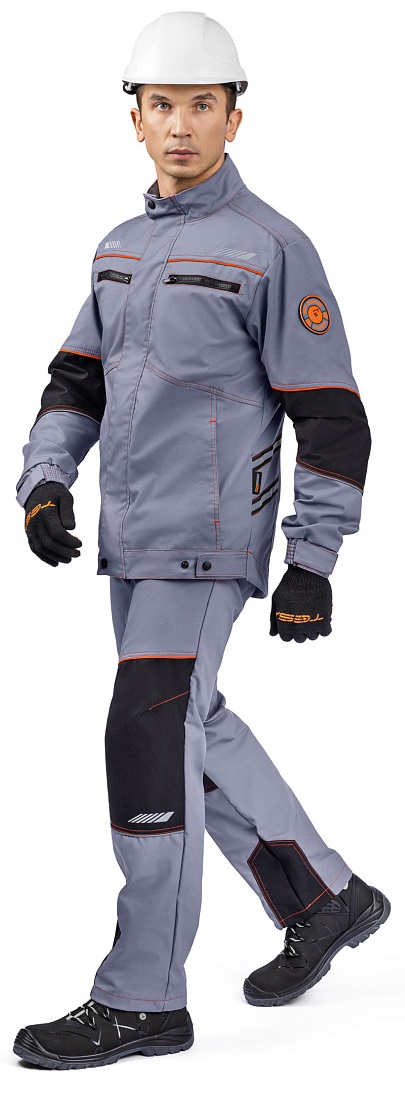 Костюм РИВЕР с БР (серый/черный/оранжевый)