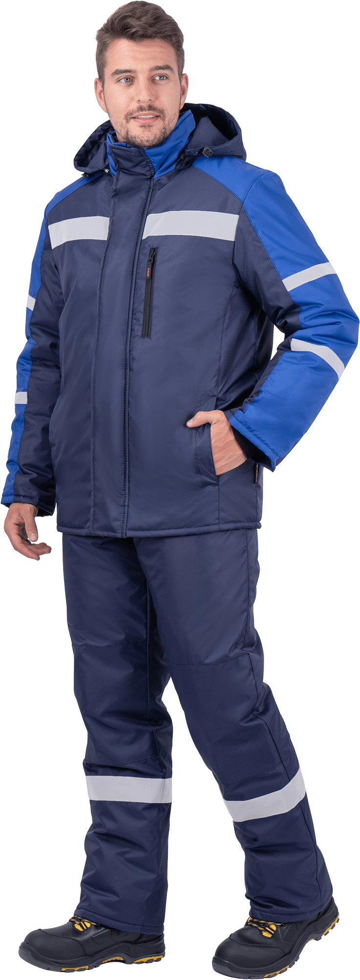 Куртка РОУД зимняя (т.синий/васильковый)