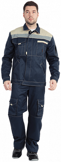 Костюм ДОКЕР с ПК (т.синий/бежевый)