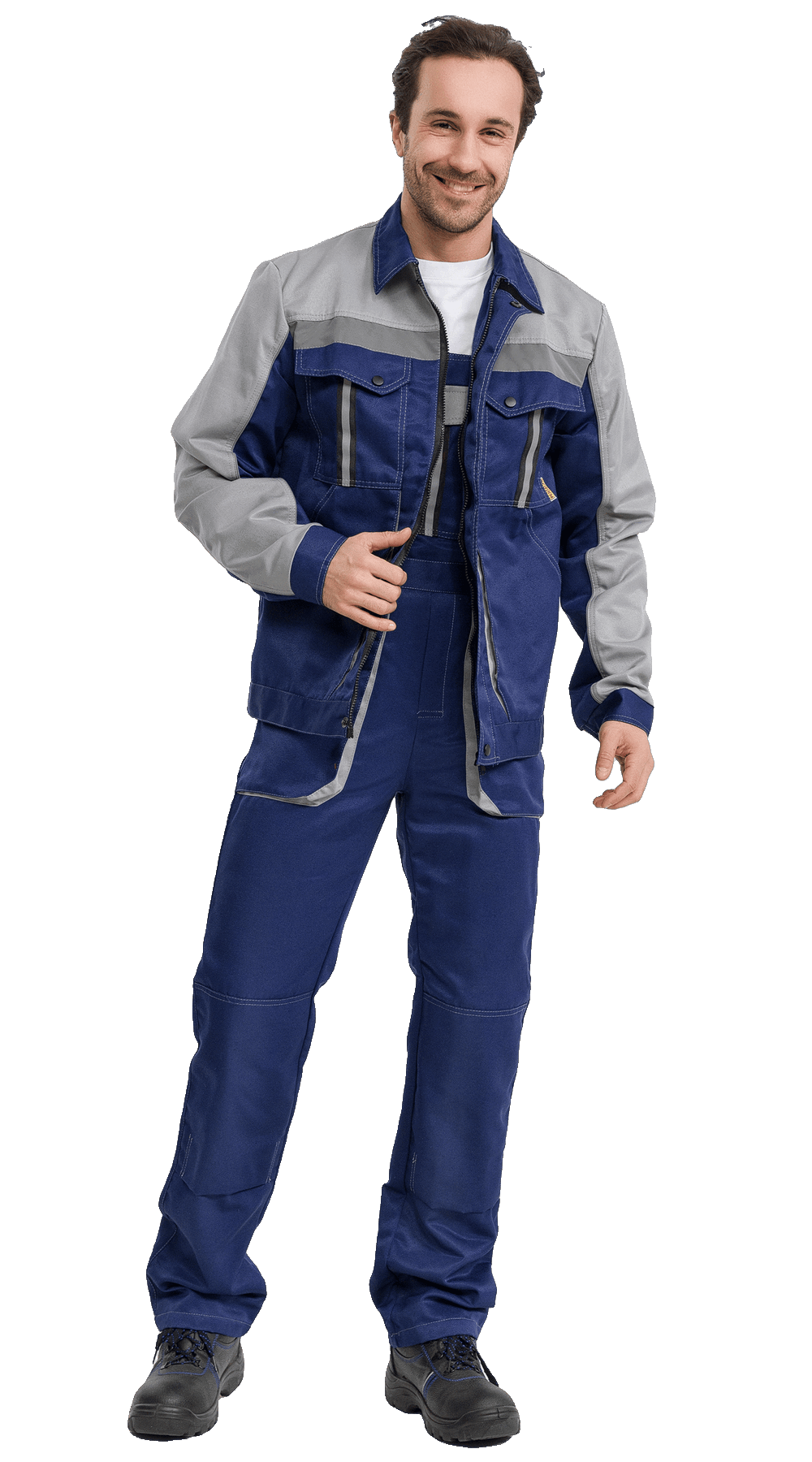 Костюм RONTA KS818 с ПК (т.синий/серый)