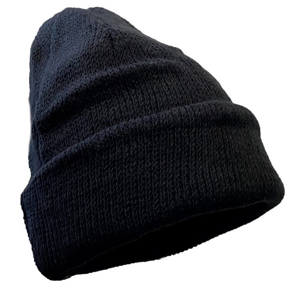 Шапка полушерстяная 30% шерсти (черный)