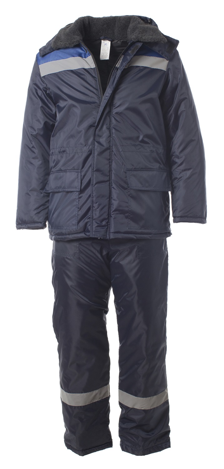 Костюм СТАНДАРТ ОКСФОРД зимний с СОП с ПК (т.синий/васильковый)
