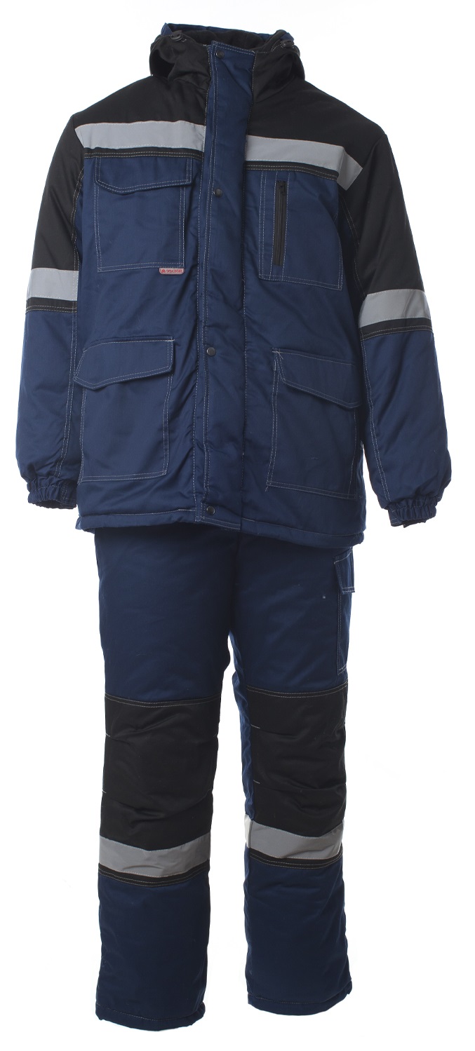 Костюм ЭДЕЛЬВЕЙС зимний с БР (т.синий/черный)