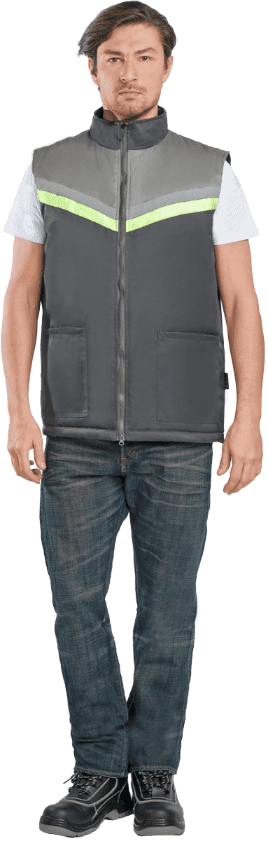 Жилет ВЬЮГА зимний (т.серый/серый)