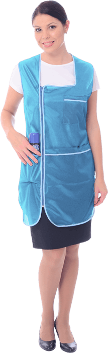 Халат ЗОЛУШКА женский нейлоновый на молнии (бирюзовый)