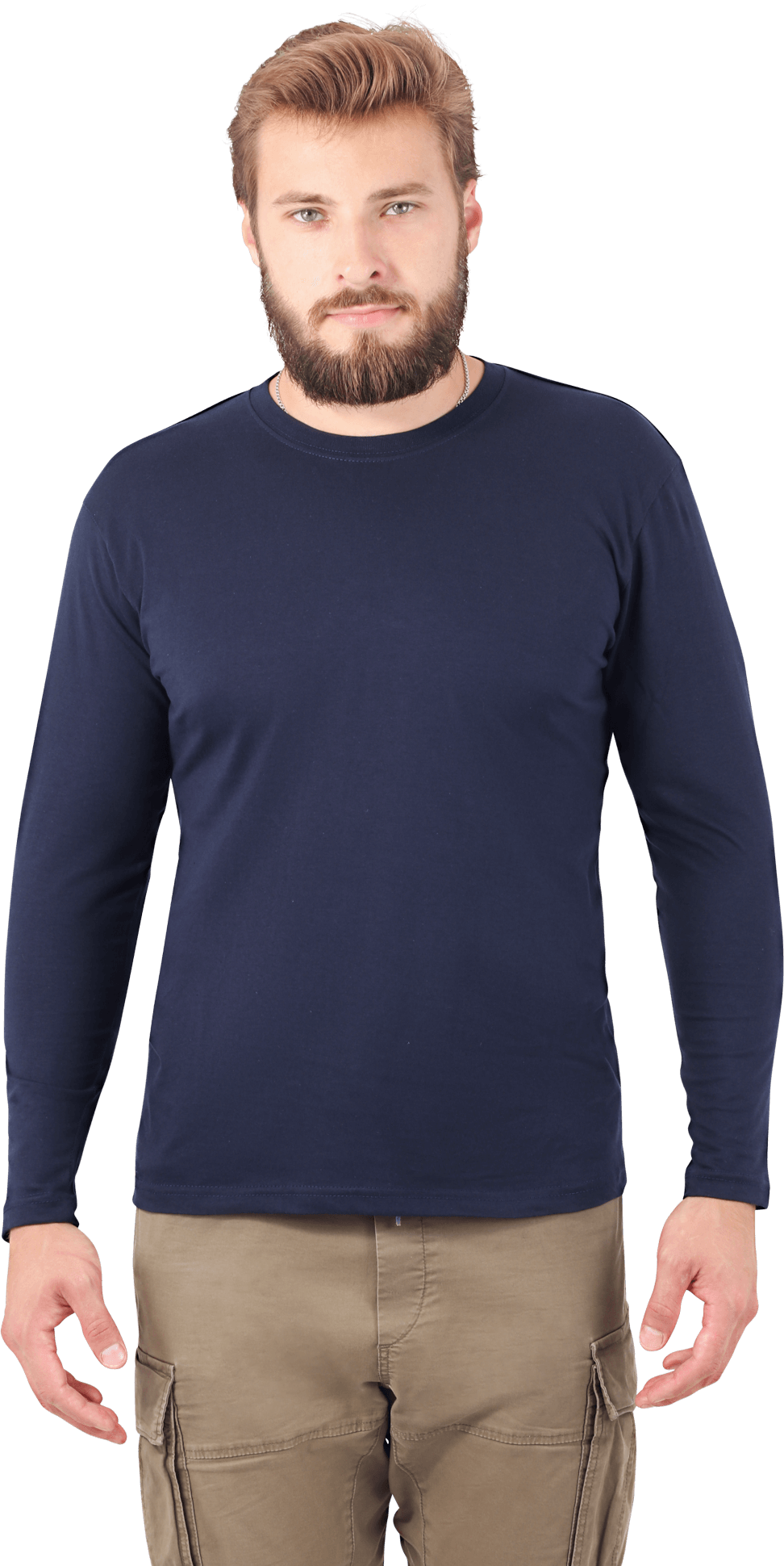 Футболка длинный рукав 160 г/м2 (т.синий)