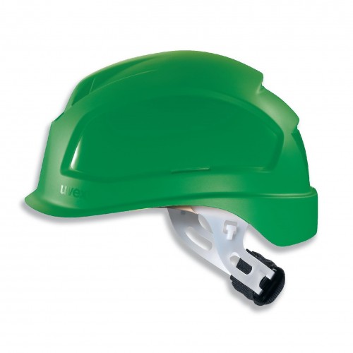 Каска защитная UVEX ФЕОС E-S-WR укороченный козырек с храповиком (зеленый)