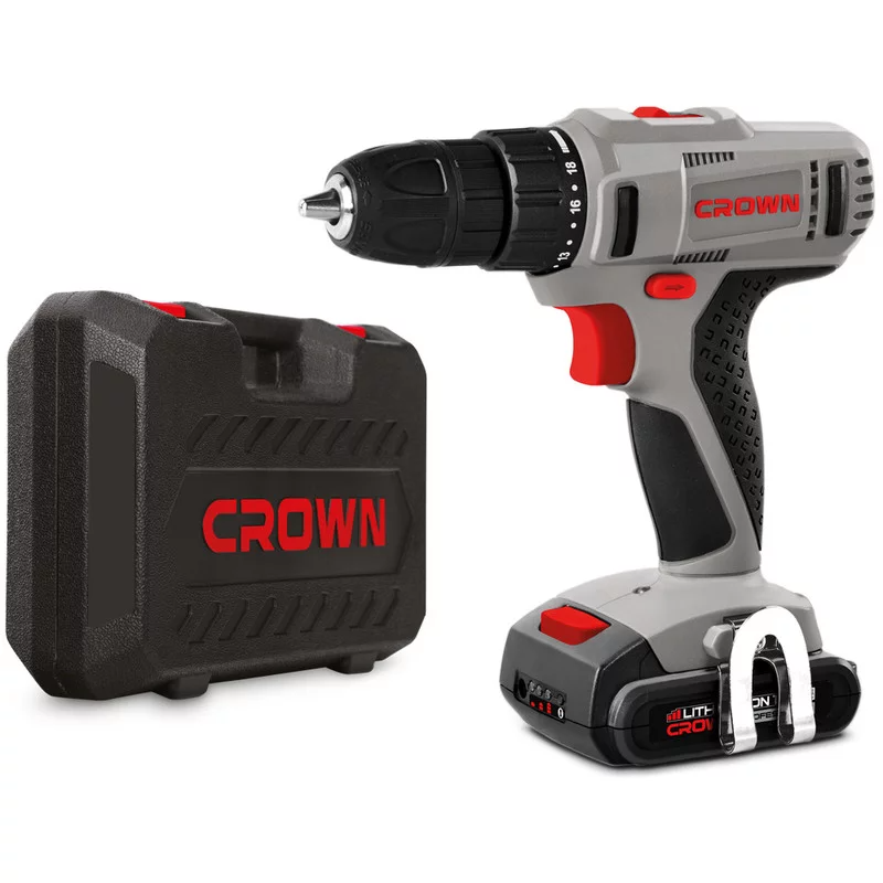 Аккумуляторный шуруповерт CROWN CT21055L-1.5 BMC 14,4В Li-ion 2х1,5Ач 400/1400об/мин