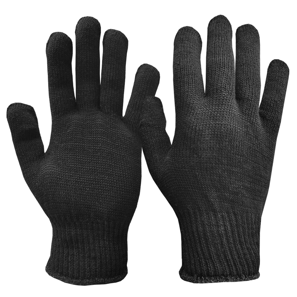 Перчатки СТАНДАРТ рабочие Х/Б с машинным оверлоком (чёрный)