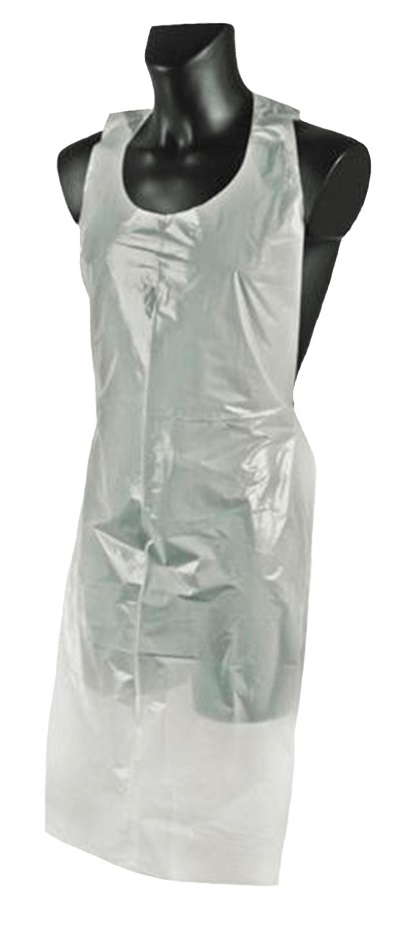 Фартук одноразовый полиэтиленовый 74x120см 10мкм (белый)