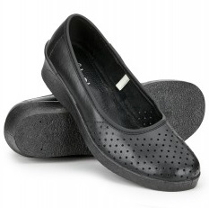 Туфли НУАР ПВХ женские кожаные (черный)