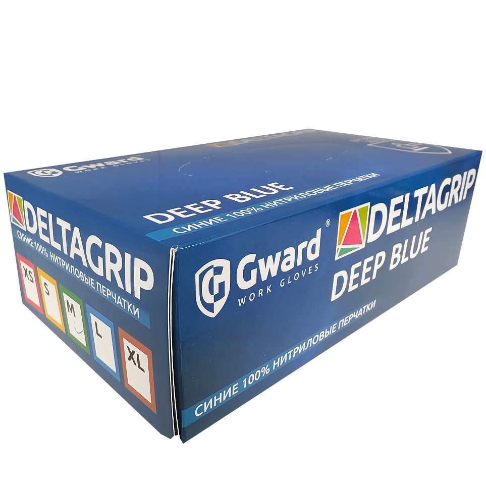 Перчатки DELTAGRIP Deep Blue нитриловые неопудренные (синий) ОТГРУЗКА КРАТНО 50 ПАР.