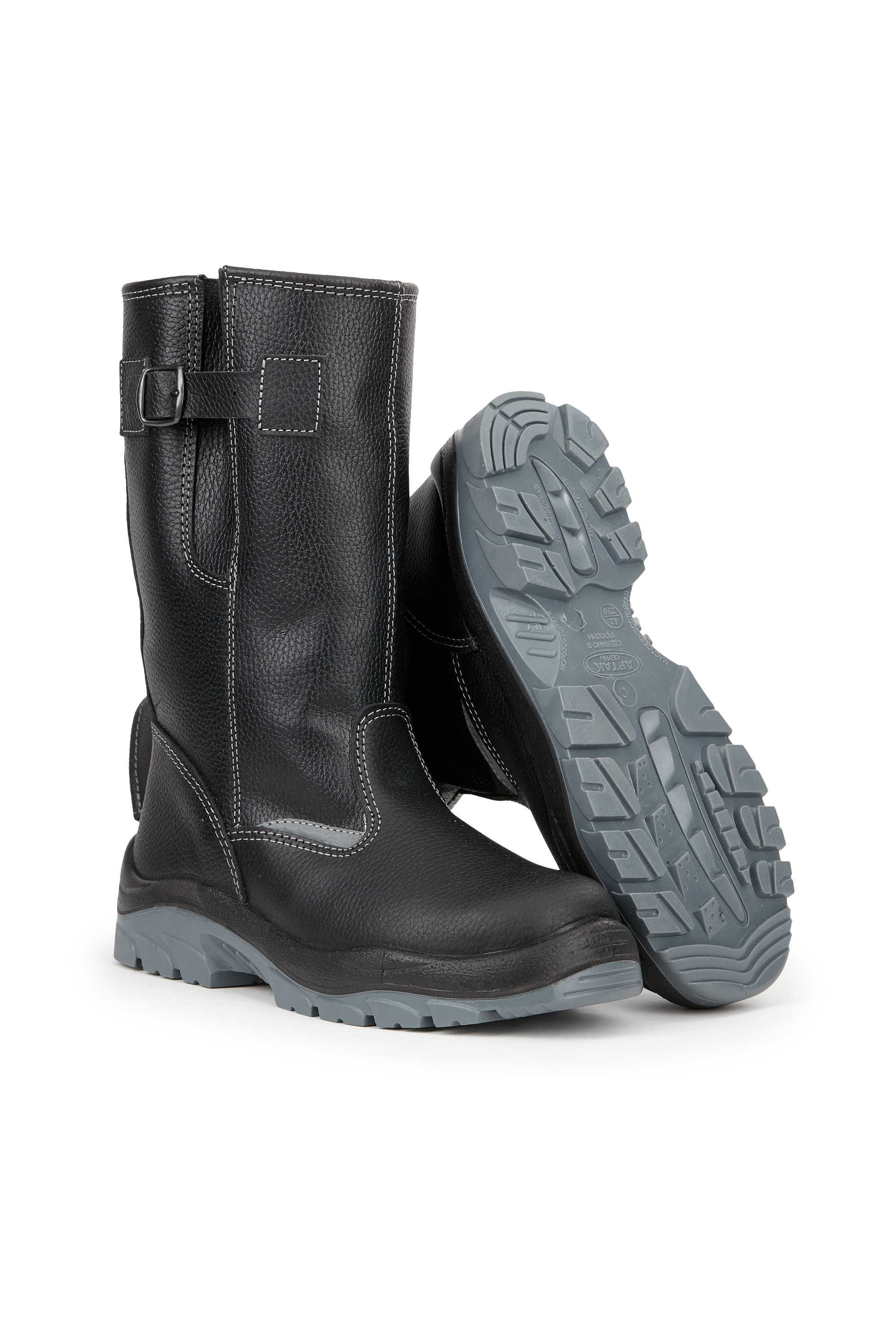 Сапоги КОМФОРТ зимние кожаные с МП (черный)