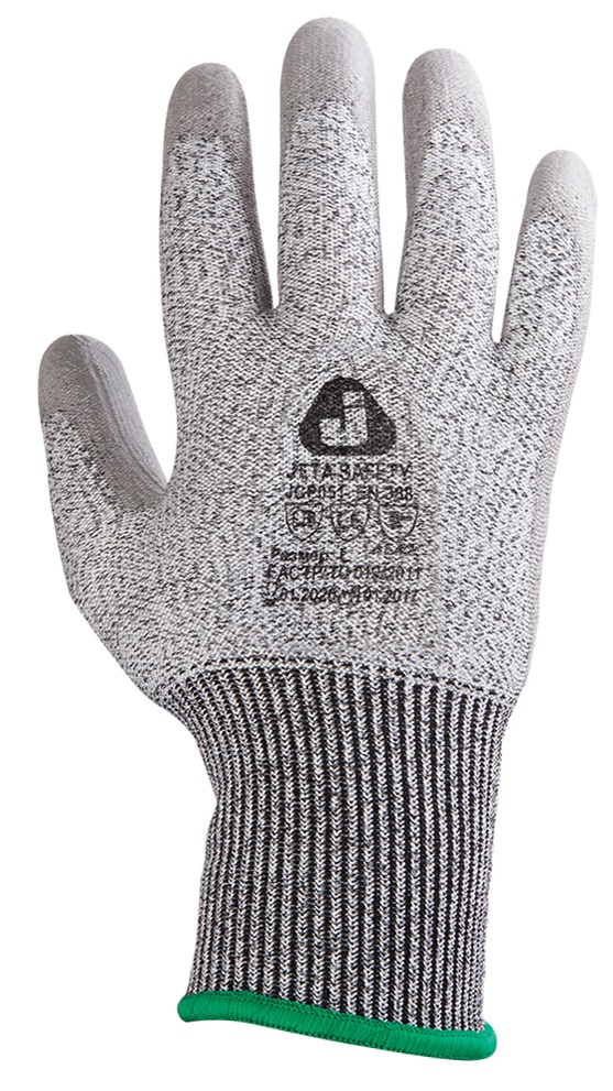JCP051 Перчатки антипорезные с полиуретановым покрытием (5 класс)
