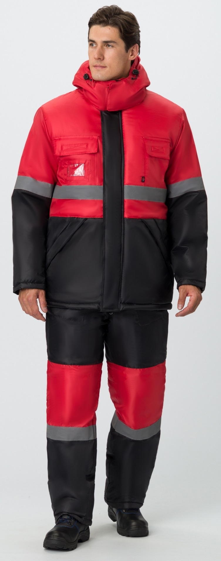 Костюм ПРОФИ зимний с ПК (красный/черный)