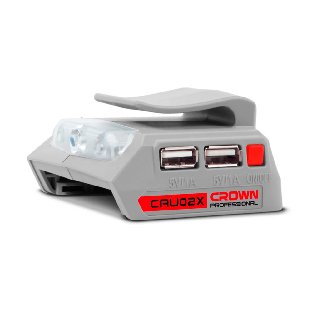 Зарядное устройство CAU02X 20В B3+ 2хUSB-А 5В/1А LED-фонарь