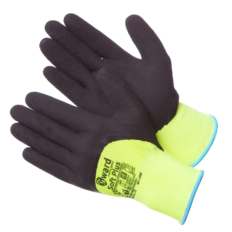 Перчатки SOFT PLUS нейлоновые со вспененным латексным покрытием 3/4 облив
