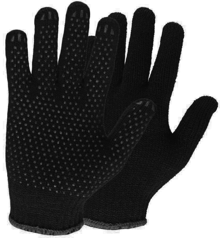 Перчатки 10кл. полушерстяные двойные с ПВХ ТОЧКА