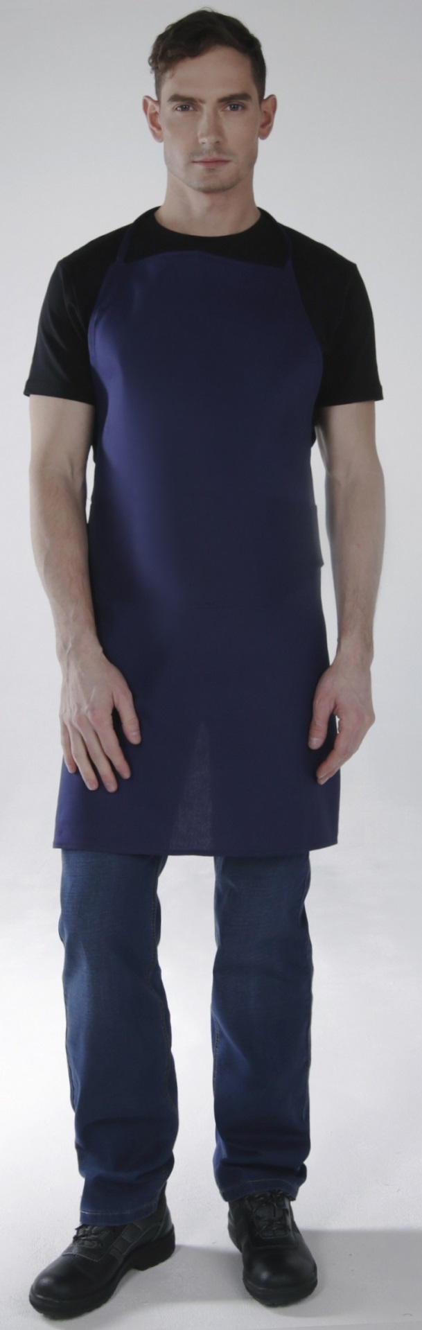 Фартук с грудкой Диагональ (т.синий)