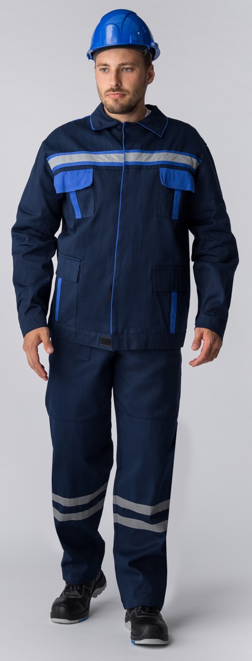 Костюм для ИТР СОП UZ с БР (т.синий/васильковый)