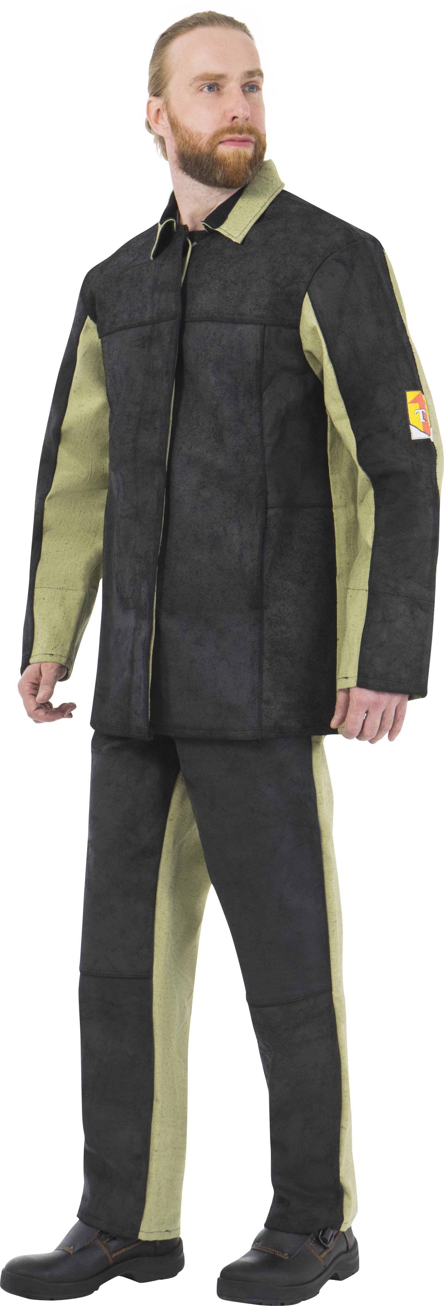 Костюм сварщика комб. 2 кл.защиты с БР (хаки/черный)