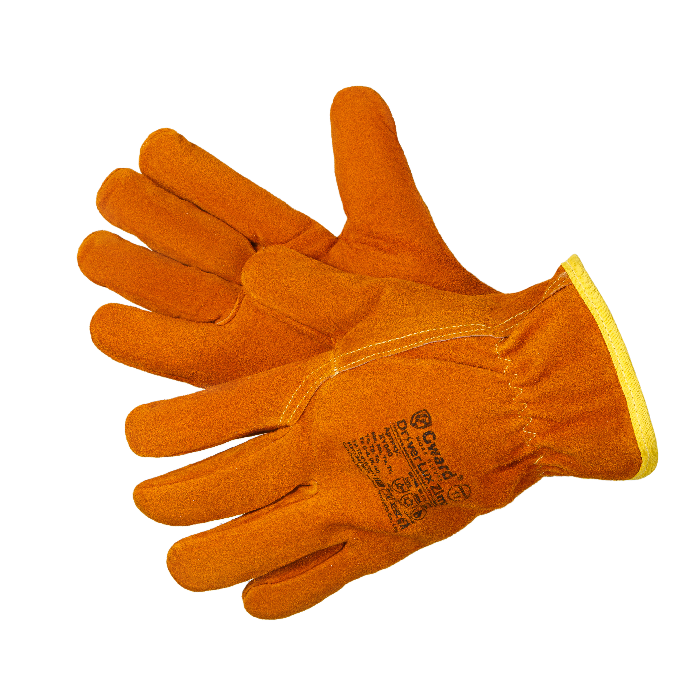 Перчатки DRIVER LUX ZIMA из спилка утеплитель мех-мутон (оранжевый)