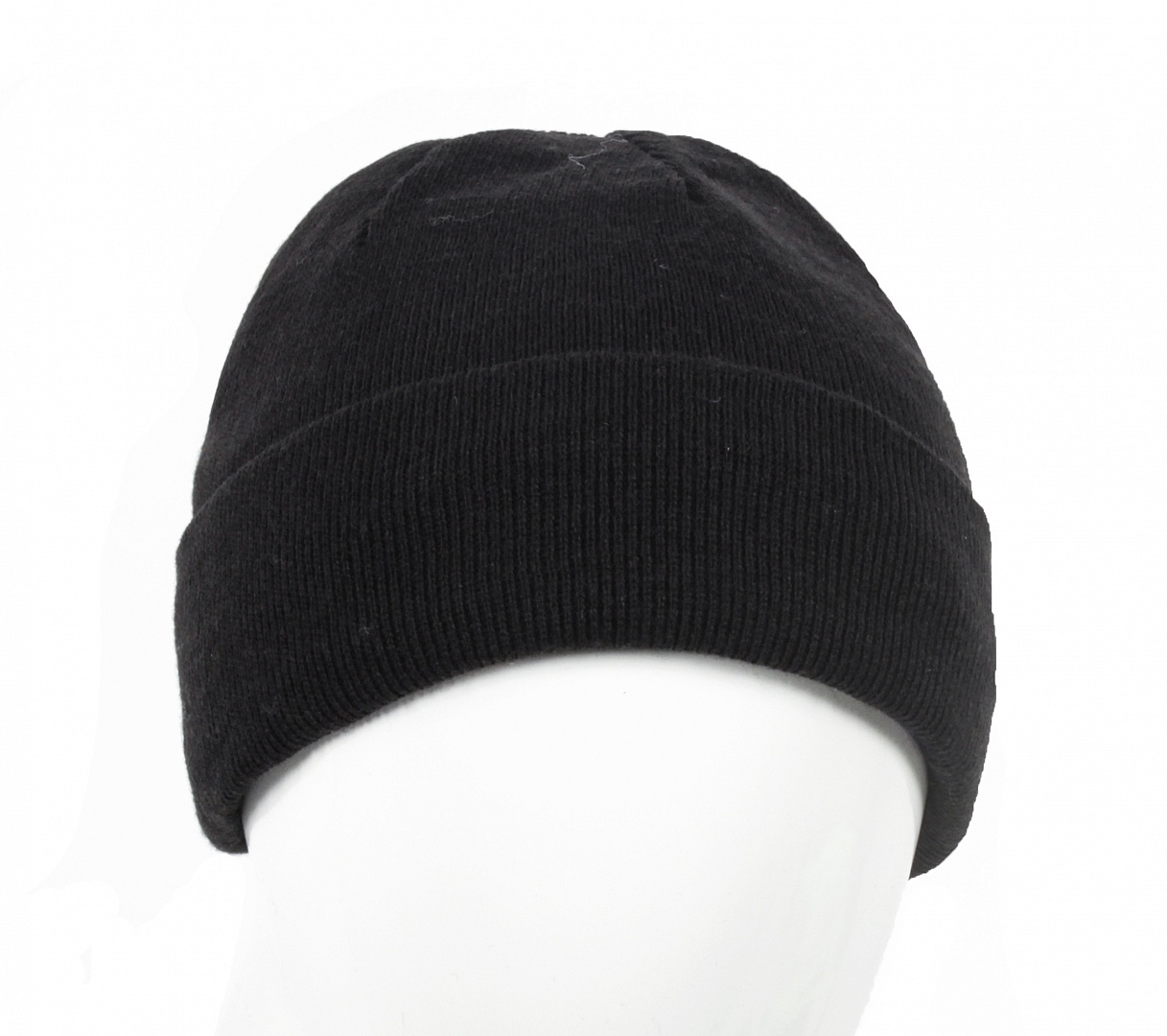 Шапка ФРОСТ трикотажная двойная (черный)