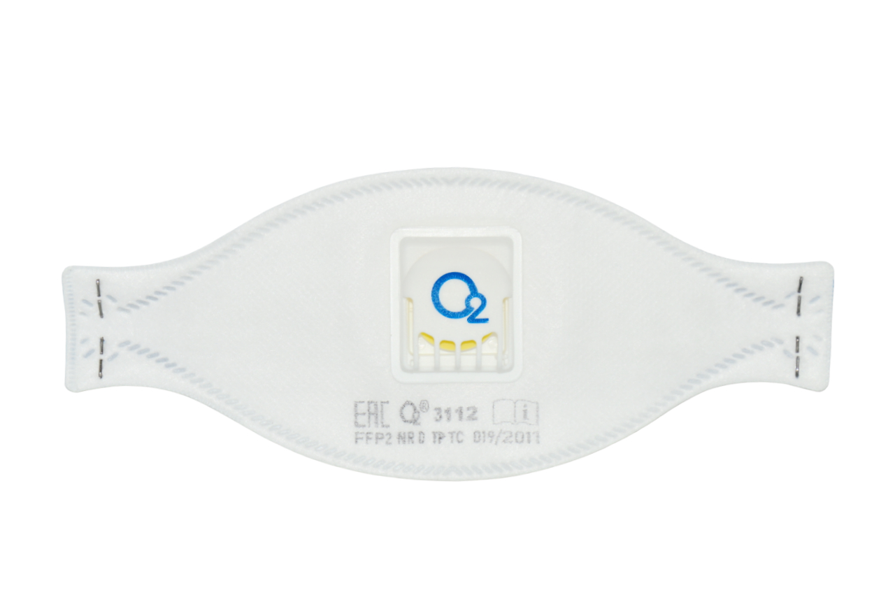 Респиратор полумаска О2 3112 FFP2 NR D трехпанельный с клапаном выдоха