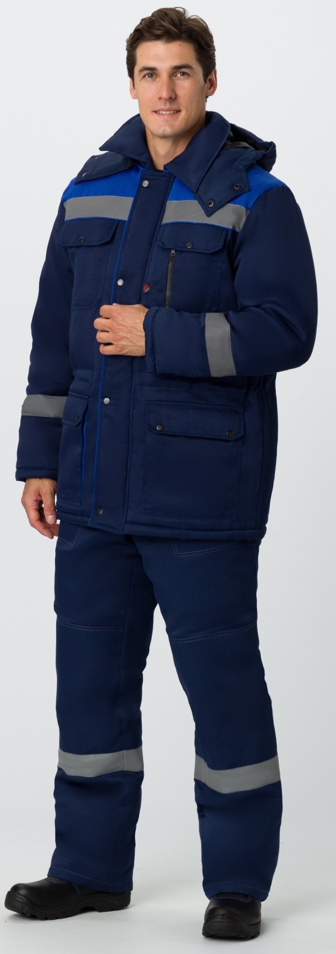 Костюм ТИТАН зимний с ПК (т.синий/васильковый)