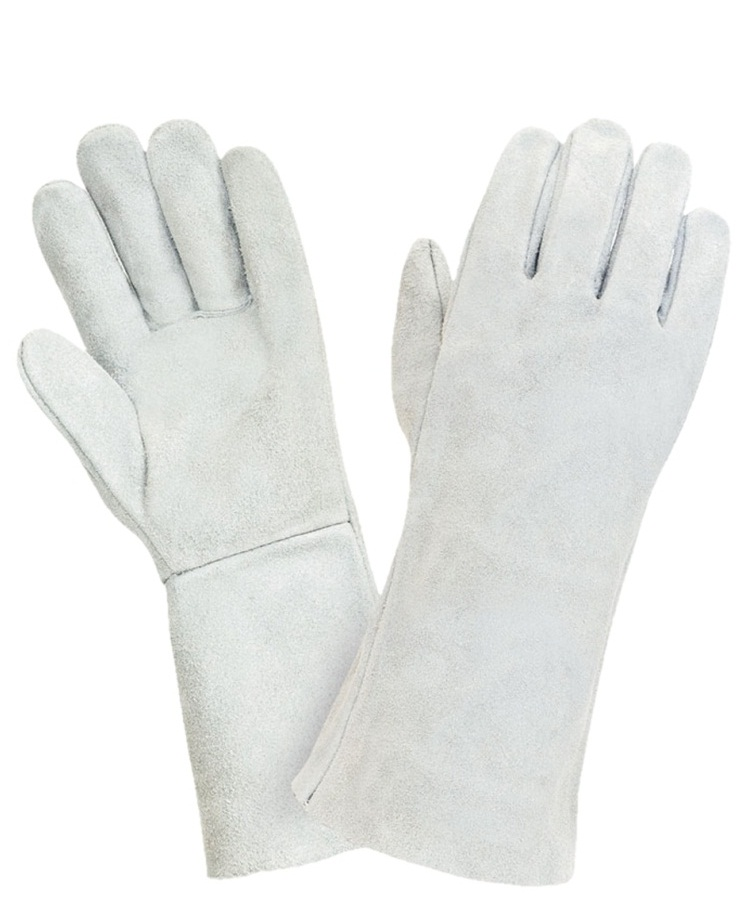 Краги спилковые пятипалые (серые)