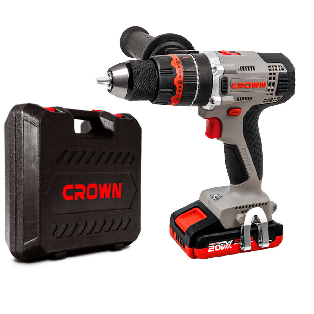 Аккумуляторный ударный шуруповерт BL CROWN CT21093HMX-2 BMC 20В B3+ 2х2.0Ач 500/2000об/мин