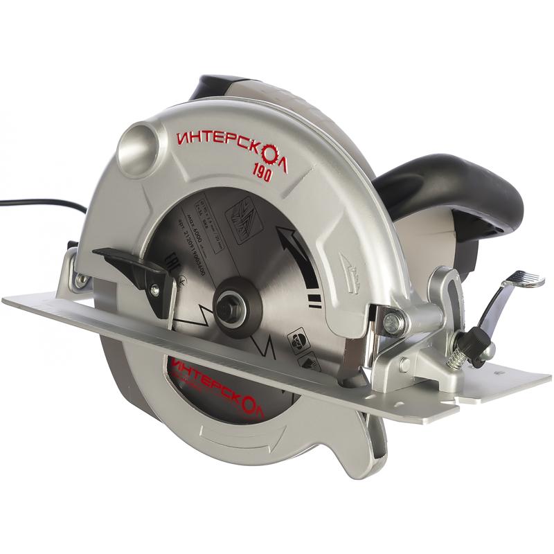 Циркулярная пила ИНТЕРСКОЛ ДП-190/1600М 97.1.1.20 1600Вт 190мм 4800об/мин