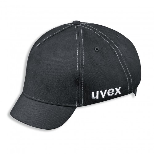 Каскетка защитная UVEX Ю-КЭП СПОРТ с укороченным козырьком (черный)