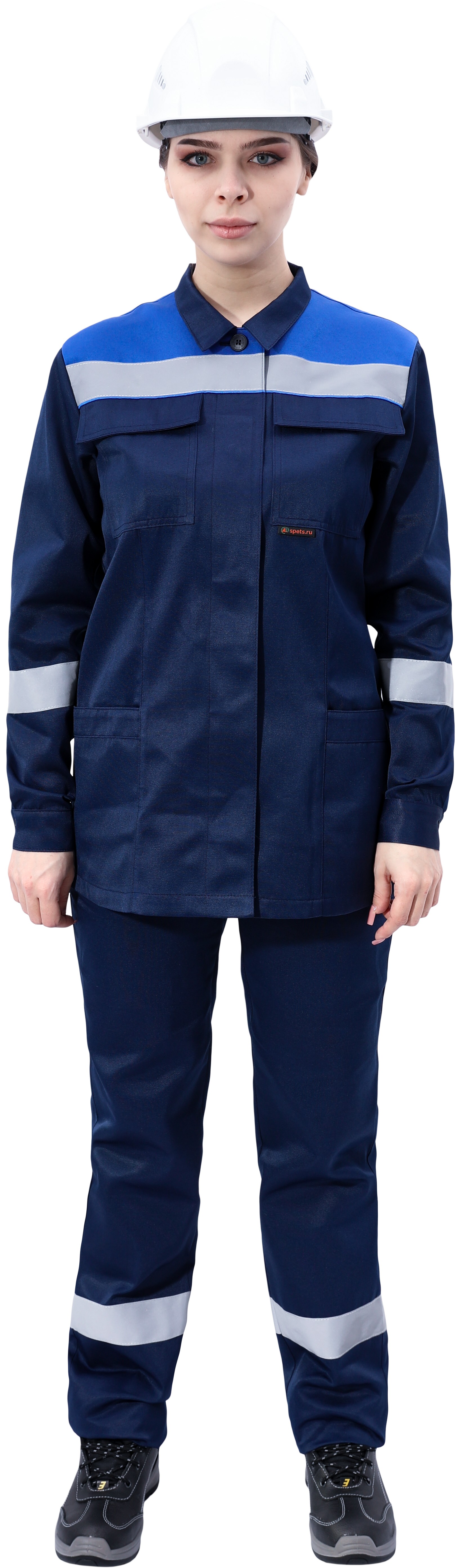 Костюм МАСТЕР ЛЮКС женский с БР (т.синий/василек)