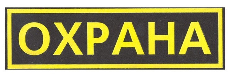 Шеврон ОХРАНА на спину (цветной)