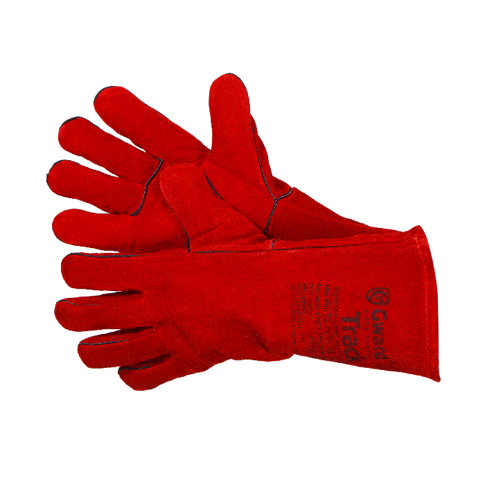 Краги TRACK из спилка (красный)