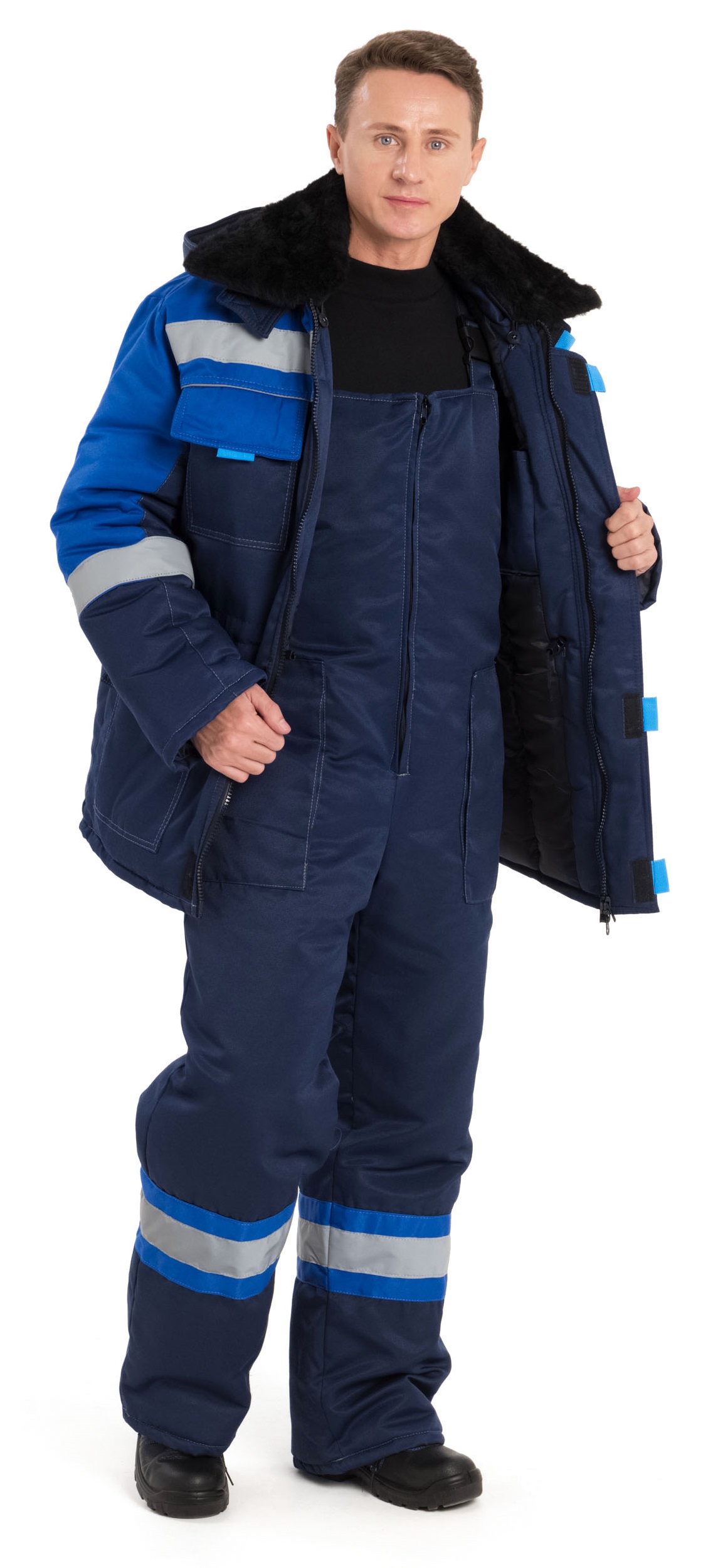 Костюм НОВА зимний с ПК (синий/василёк)