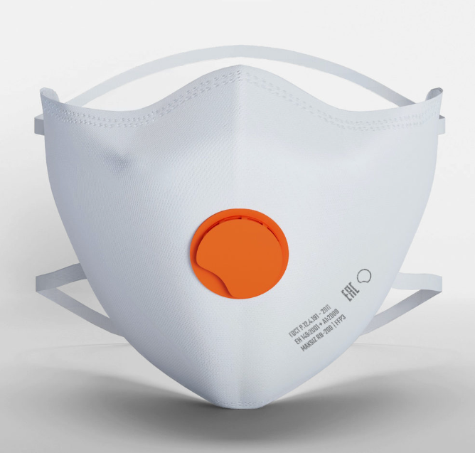 Респиратор RB-200 WHITE/ORANGE с клапаном (белый/оранжевый)