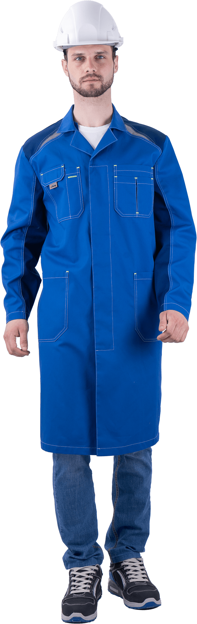 Халат ТУРБО SAFETY (василек/синий)