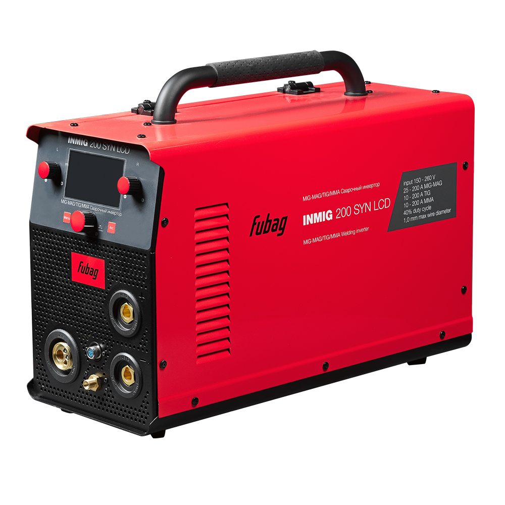 Сварочный полуавтомат FUBAG INMIG 200 SYN LCD (новый дисплей) с горелкой FB 250 3м (FB 250 Ergo 3м)