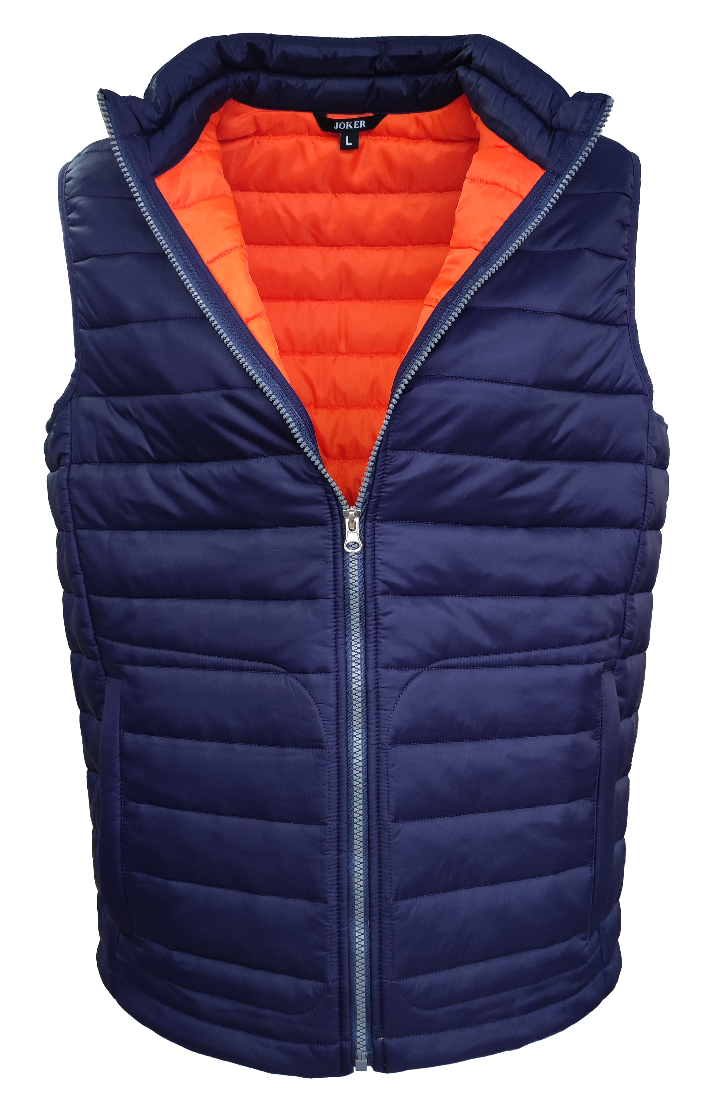 Жилет J-01 зимний (синий/оранжевый)